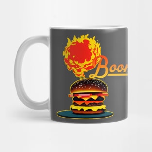 burger on fire Mug